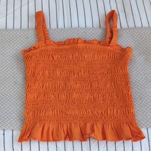 & Other Stories Vibrant Orange Ruffled Camisole